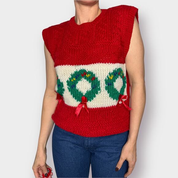 80s Ratio Holiday Sweater Vest - Picture 3 of 5